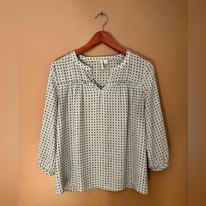 Elle Light Blue Polka Dot Blouse | Size S
